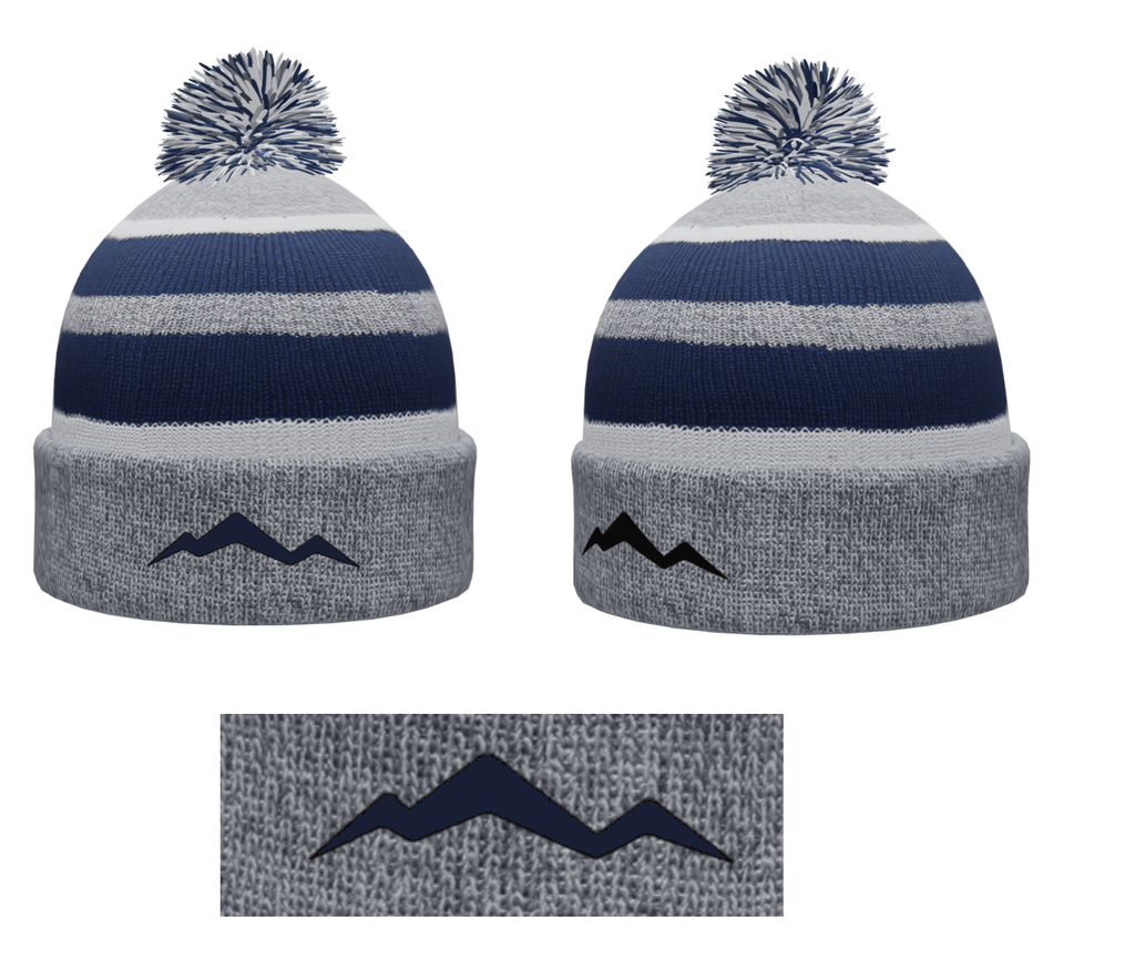 Mountain Peaks Pom Beanie