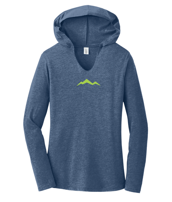 Mountain Peaks Ladies Hooded Long Sleeve