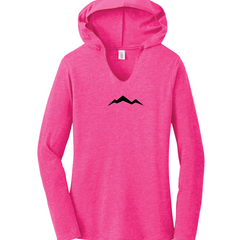 Mountain Peaks Ladies Hooded Long Sleeve