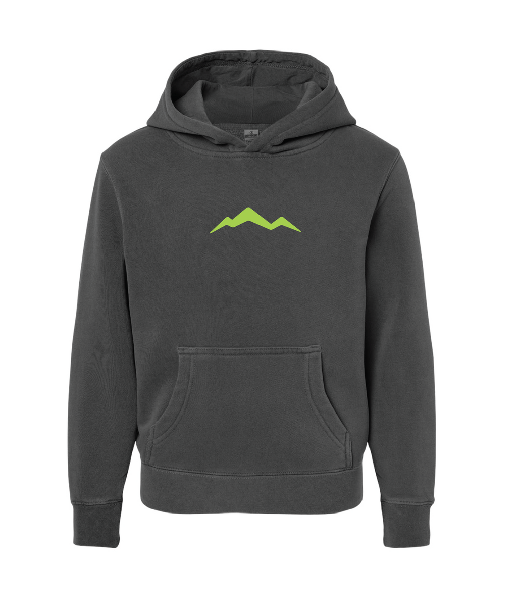 Youth Mountain Peaks Pigment-Dyed Hooded Sweatshirt