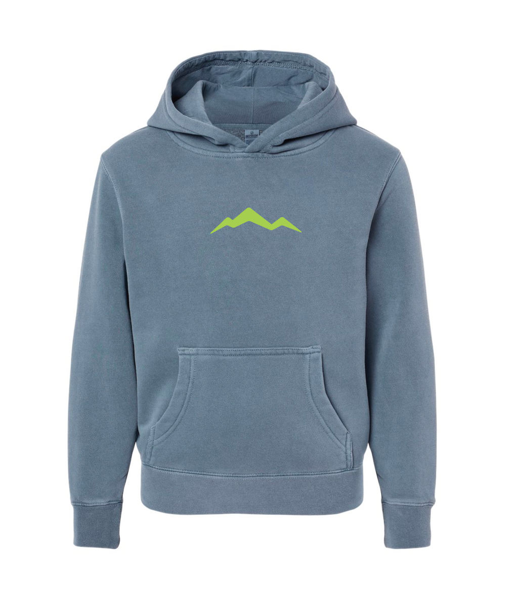 Youth Mountain Peaks Pigment-Dyed Hooded Sweatshirt