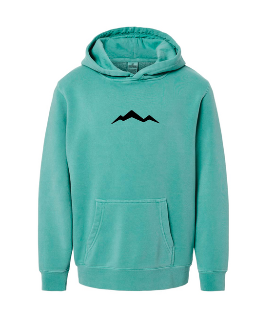 Youth Mountain Peaks Pigment-Dyed Hooded Sweatshirt